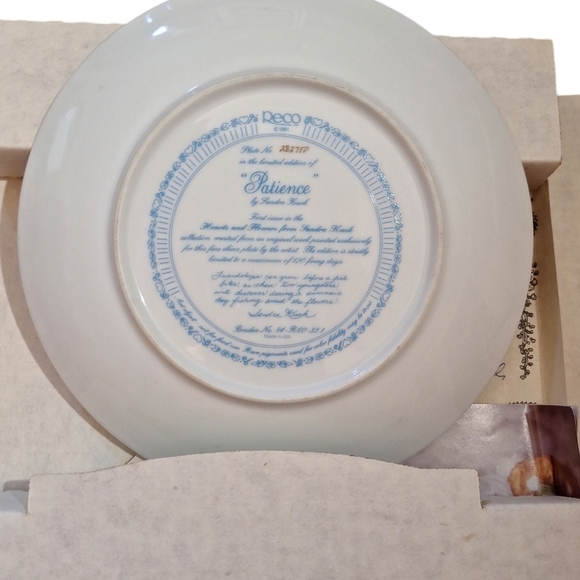 VINTAGE Reco "Patience" Collectors Plate #3827 FP - Picture 3 of 6